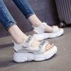 Platform Sandals Women Ins Tide 2025 New Internet Celebrity Korean Version Versatile Summer Dad Shoes Flat Soft-soled Bear Shoes