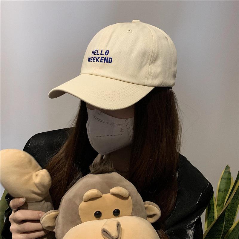 Letters HELLO Unisex student versatile baseball cap, summer sunshade casual soft-top hat, vintage baseball cap