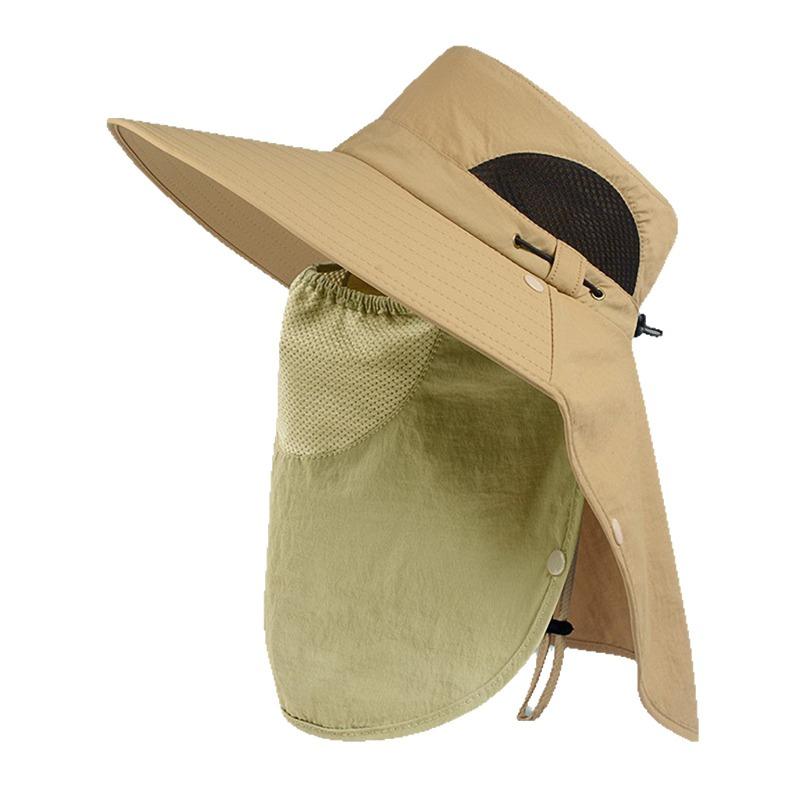 Sun Hat Summer Outdoor Fishing Bucket Hat Men and Women Mountaineering Sun Hat Neck Protection Large Size Sun Hat
