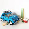 Technical Classic Blue Beetle Car Building Blocks Creative Beetle Vehicle Model Bricks Toys for Kid Birthday Gifts