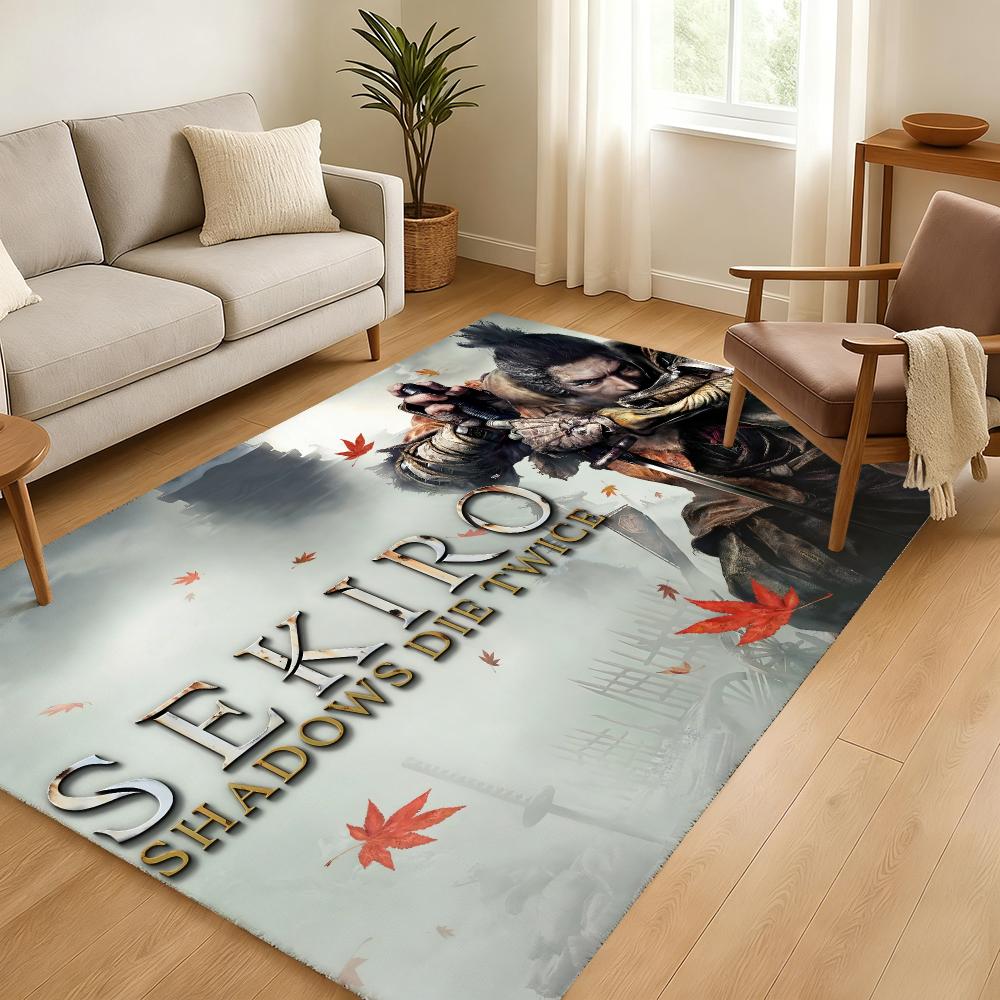 Sekiro Floor Mat Soft Thickened Absorbent Non-Slip Bedroom Living Room Door Mat Home Decor Flannel Rugs