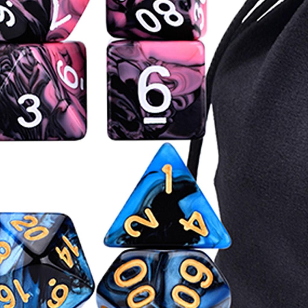 Acrylic Polyhedral Set D8 D10 D12 D20 for RPG Role Playing DND Board Game