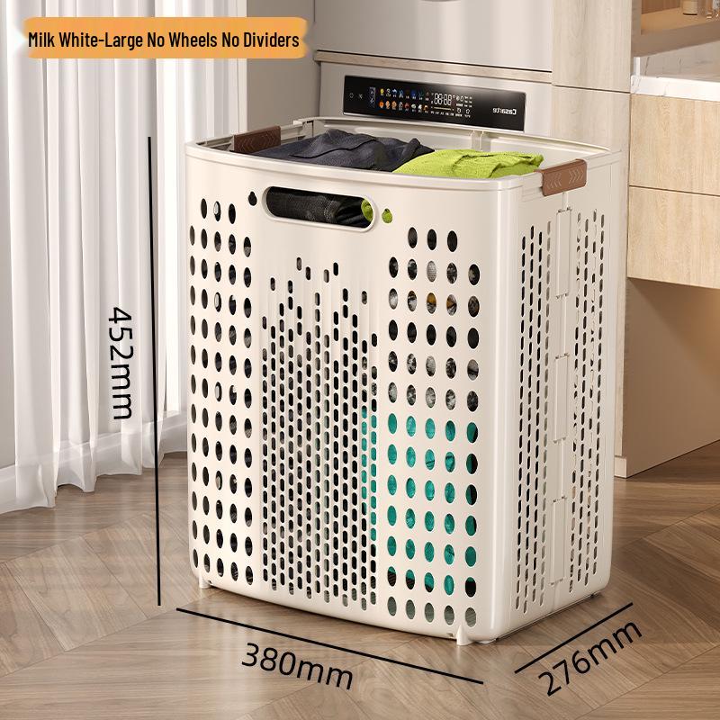 Extra Large Foldable Laundry Basket with Wheels - High Capacity, Movable & Durable