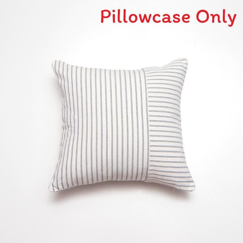 Cover Only Case Only Modern Cozy Striped Pillow Cover Polyester Cotton Soft Comfortable Cushion Case