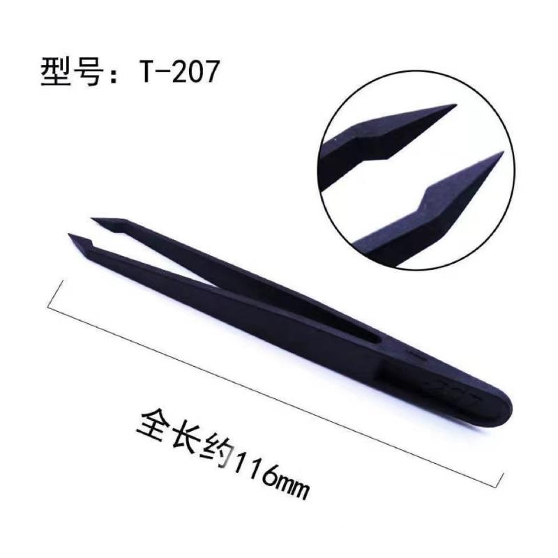 1/6 PCS Watch Repair Tool Kits Antistatic Carbon Fiber Tweezers Plastic Tweezers for Watchmaker Precision Accessory Installation