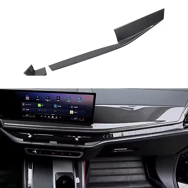 ABS Carbon Fiber Car LHD Center Console Panel Decoration Cover Trim For BMW X5 X6 X7 G05 G06 G07 2019-2025 Interior Accessories