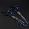 6.0-Inch Black Blue Damascus Barber Scissors & Thinning Shears for Hairdressing