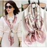 Square Scarf Handmade Shawl Headscarf Curling Geometric Striped Temperament Women'S Professional Square Silk Sunscreen New 90Cm