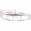 Brown Bed Frame 225.5 X 145.5 X 69.5 Cm Solid Pine Wood