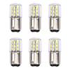 6pcs BA15D LED Bulbs 3W Dimmable 24 2835 LED Double Contact Bayonet Base for Crystal Lamp Sewing Machine Marine Signal
