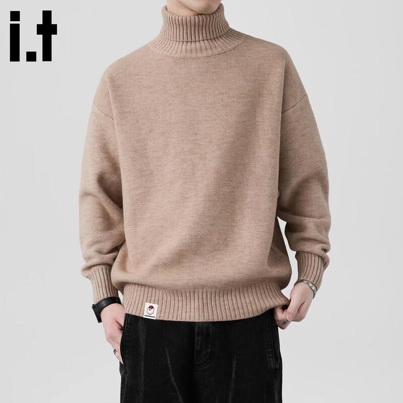 CHOCOOLATEit Men's Winter Loose Turtleneck Sweater