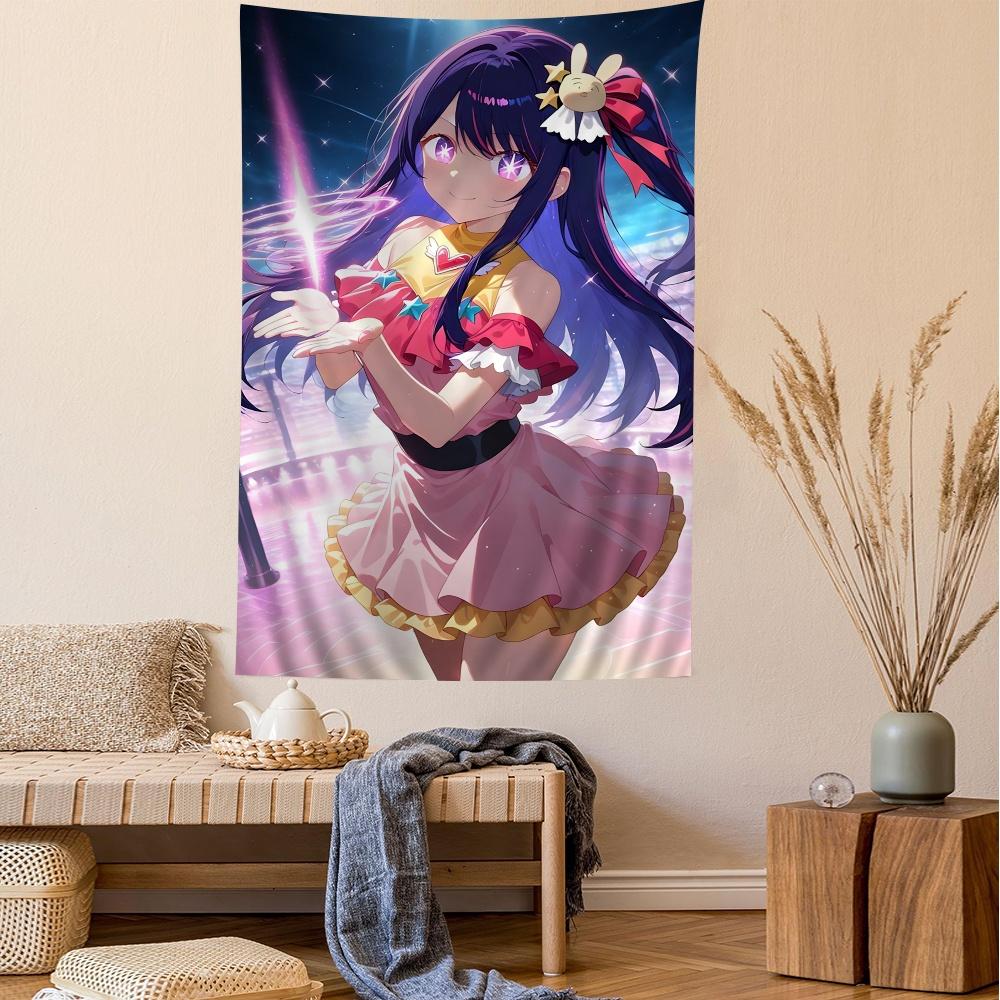 2025 Hot Sell Anime O-Oshi No Ko Hoshino Ai Hanging Bohemian Tapestry Hanging Tarot Hippie Wall Rugs Dorm Japanese Tapestry