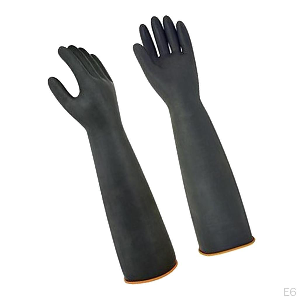 Latex Rubber Gloves Non Household Flock Wash Industrial