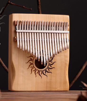 21 Key Maple Kalimba Thumb Piano Portable for Beginners Gift for Kids and Adults Musical Instrument 17 Key