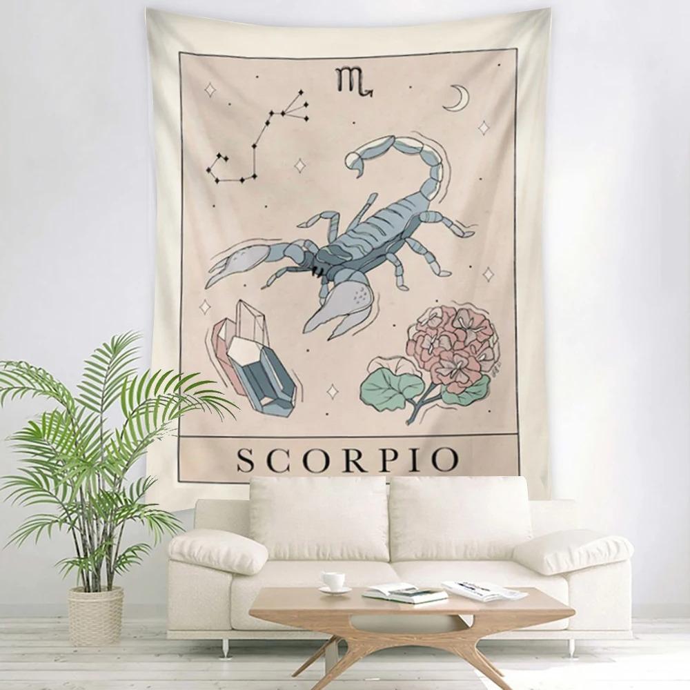 Twelve Constellation Pattern Tapestry Office Living Room Tapestry Home Wall Decoration Tapestry