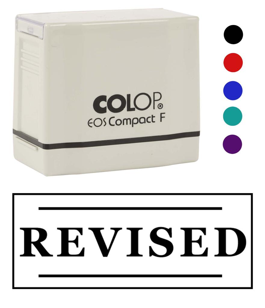 Printtoo Revised Self Inking Rubber Stamp Pre-Inked Office Stamp- Home Office Business Stationery, 47 x 20 mm