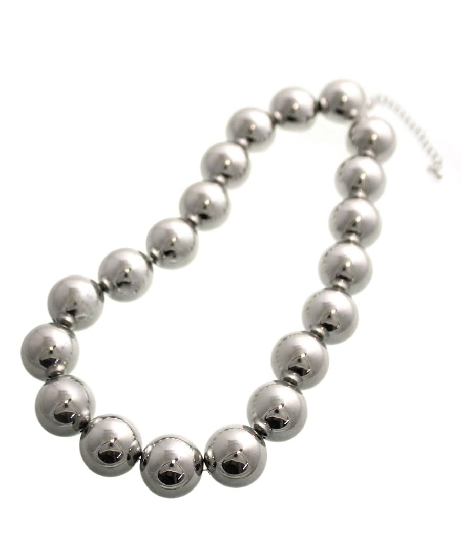 [VINGTAINE] VINGTAINE Necklace, Metal Ball, Large, Lightweight, Simple, Casual, Adult, Daily Accessory, Gift, Women s C3349-