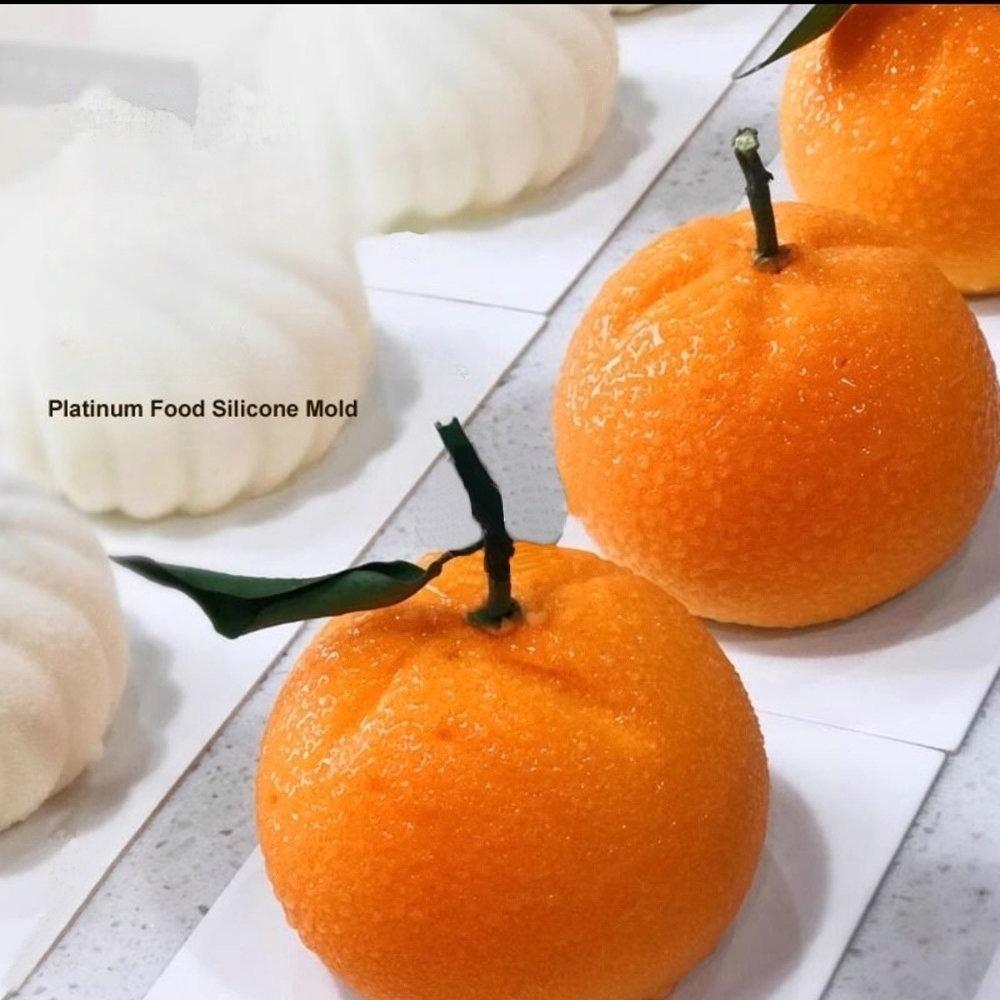 1 Pc 8 Orange Silicone Cake Mold, Ice Cream Ball Jelly Mousse Mold, Baked Peanut Chocolate Mold, Fondant Mold