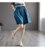 Women's Retro Cotton Linen Wide-Leg Shorts – Summer Loose Fit, Plus Size, Casual Five-Point Style