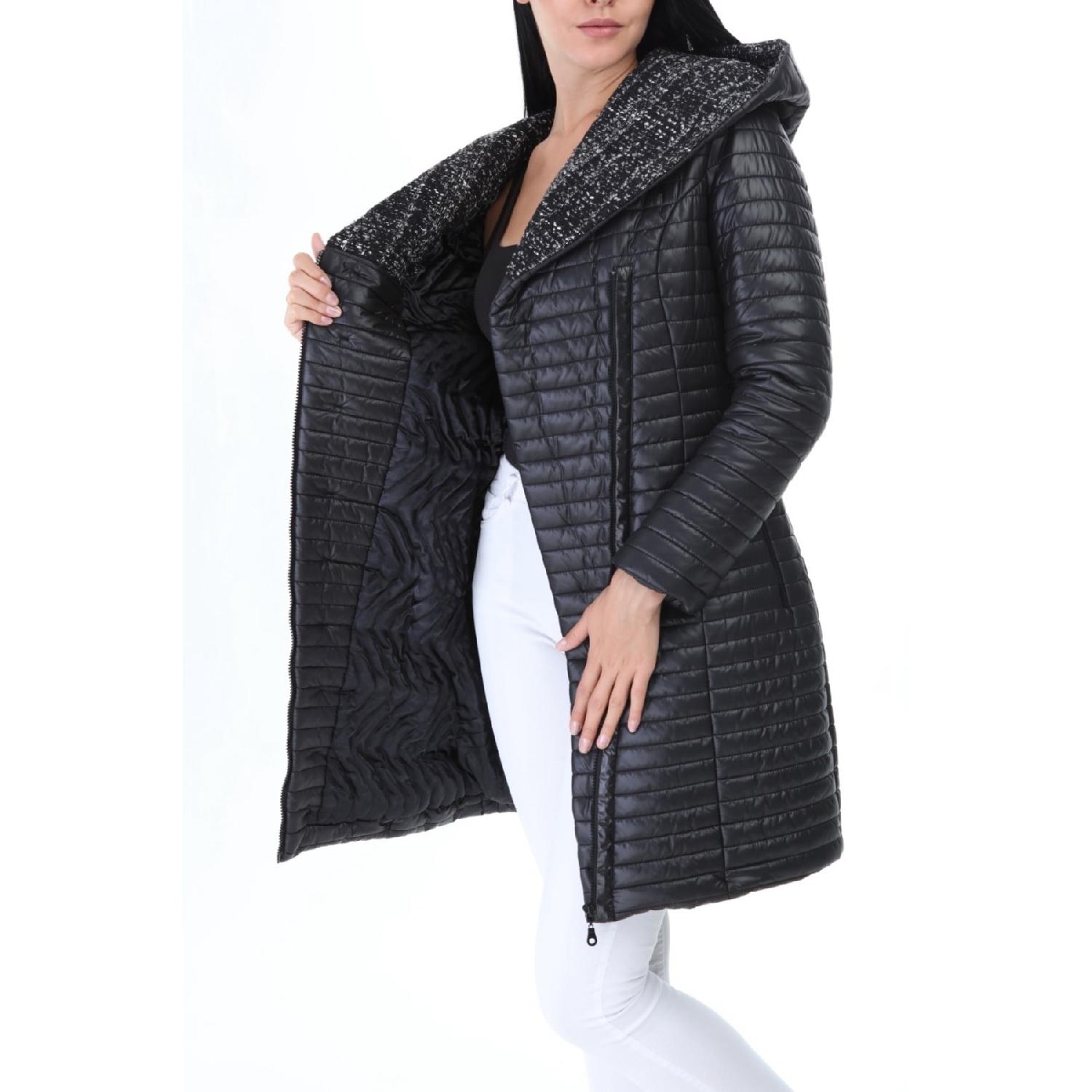 

Вязаный Стеганый С Капюшоном 40