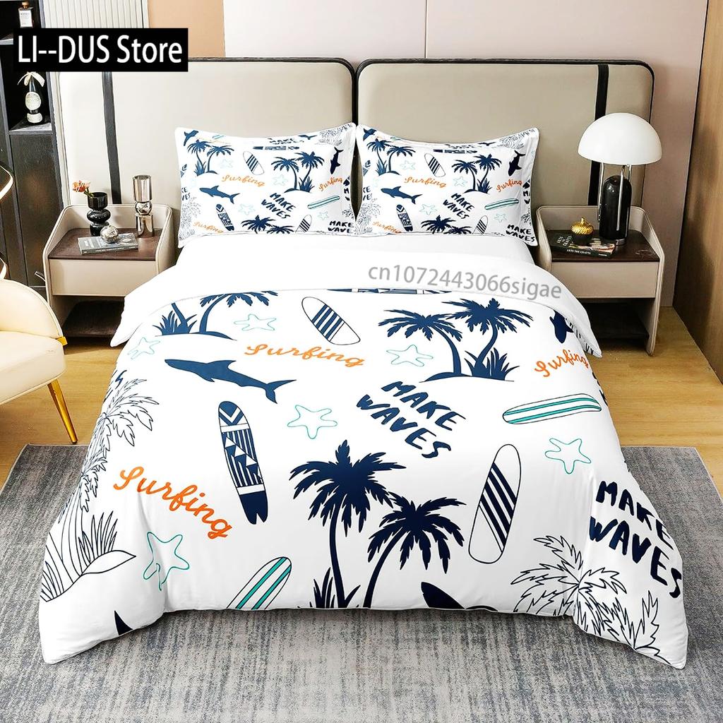Blue Green Coastal Quilts Full Queen Size Bedding Coverlet Soft Starfish Bed Cover Ocean Quilt Set Seaside Home Decoration 3 Pcs