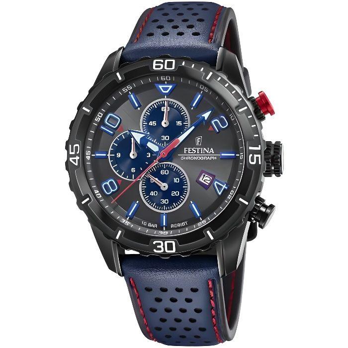 Watch - Festina - F20519/3 - Blue and Black Dial - Black PVD Case - Blue Sport Leather