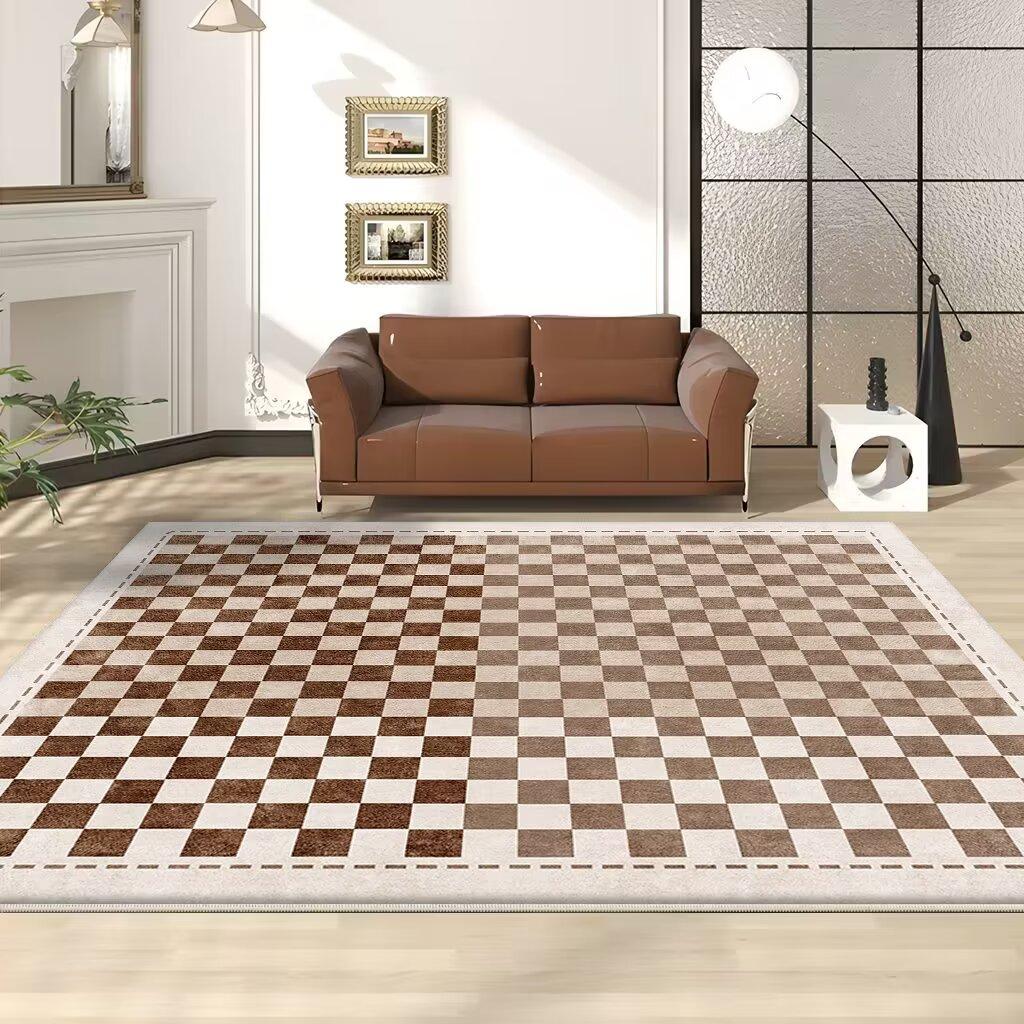 Green Geometric Carpet Artistic Stripes Living Room Decorative Luxurious Home Rug Comfortable Bedroom Floor Mats Easy Cleaning