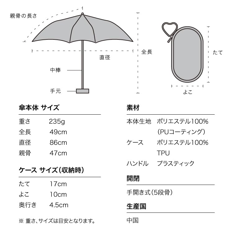 RIZZFUL PARASOL Light UV Suitable for Sun and Folding 47cm Clear Stylish and Heart Ribbon Wpc. Parasol, Aquamarine/Sax, 100% Blocking, 100%