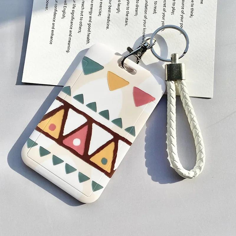 Schüler Schulbus Ausweishülle Halter Schlüsselanhänger Koreanisch Niedlich Geometrisch Junge Mädchen Weiblich Kreditkartenhülle Etui