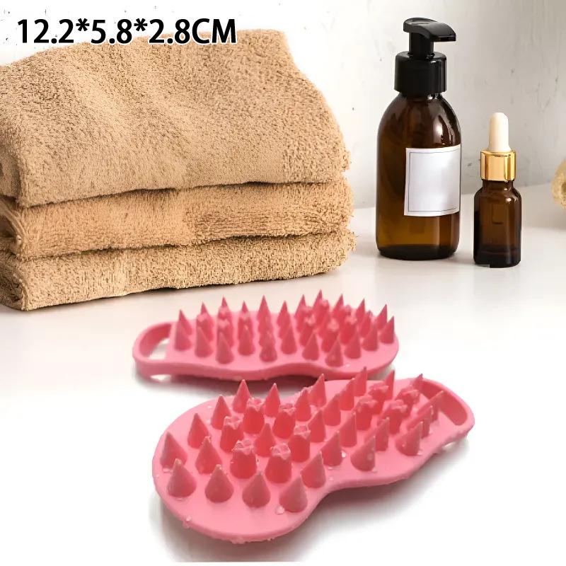 High Temp Resistant Silicone Hair Comb Deep Cleaning and Scalp Massage Brush for Shower and Spa Beauty