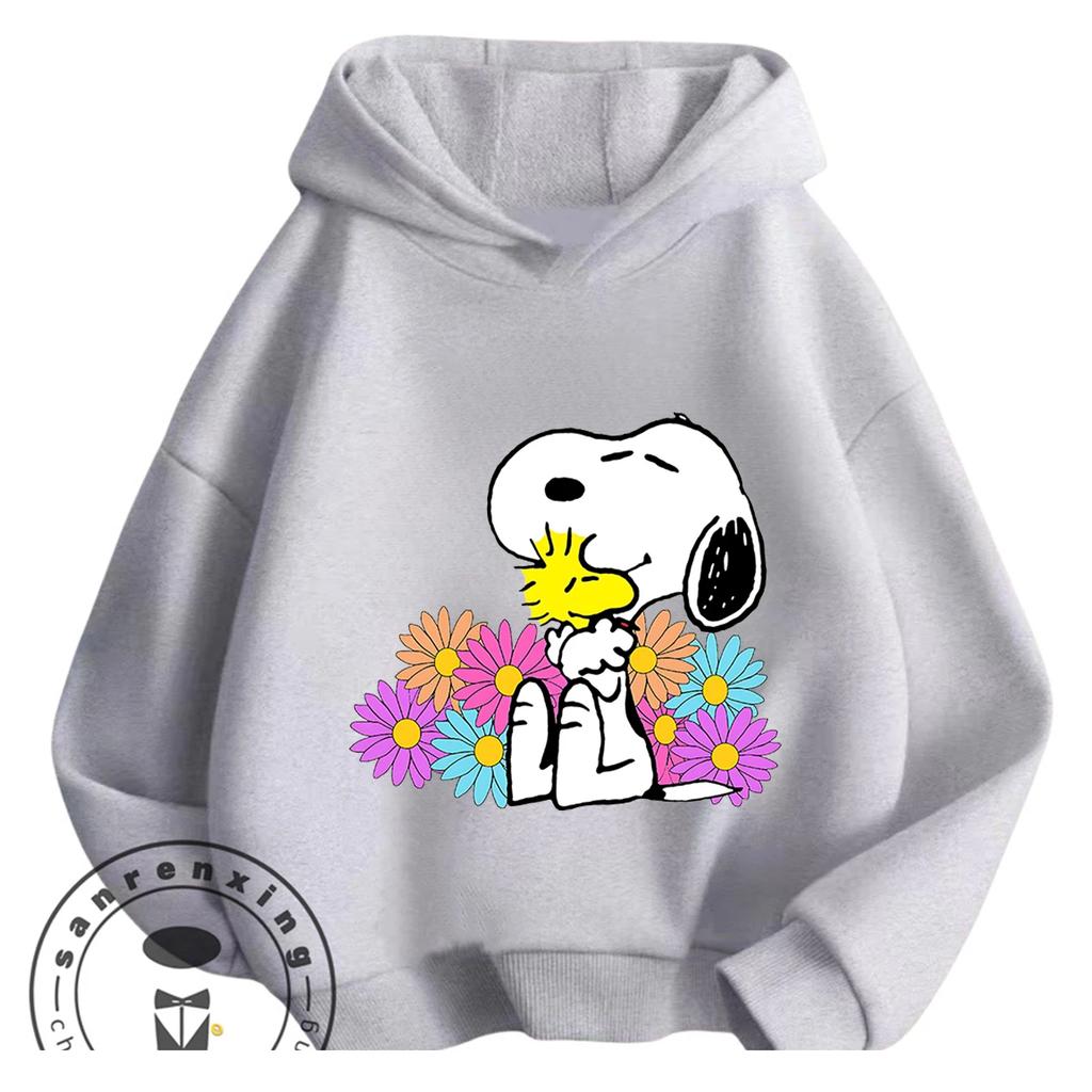 Soft Casual Hooded Sweatshirt Cute Cartoon Winter Trendy Kids Hoodie Snoopy 3 14 Years