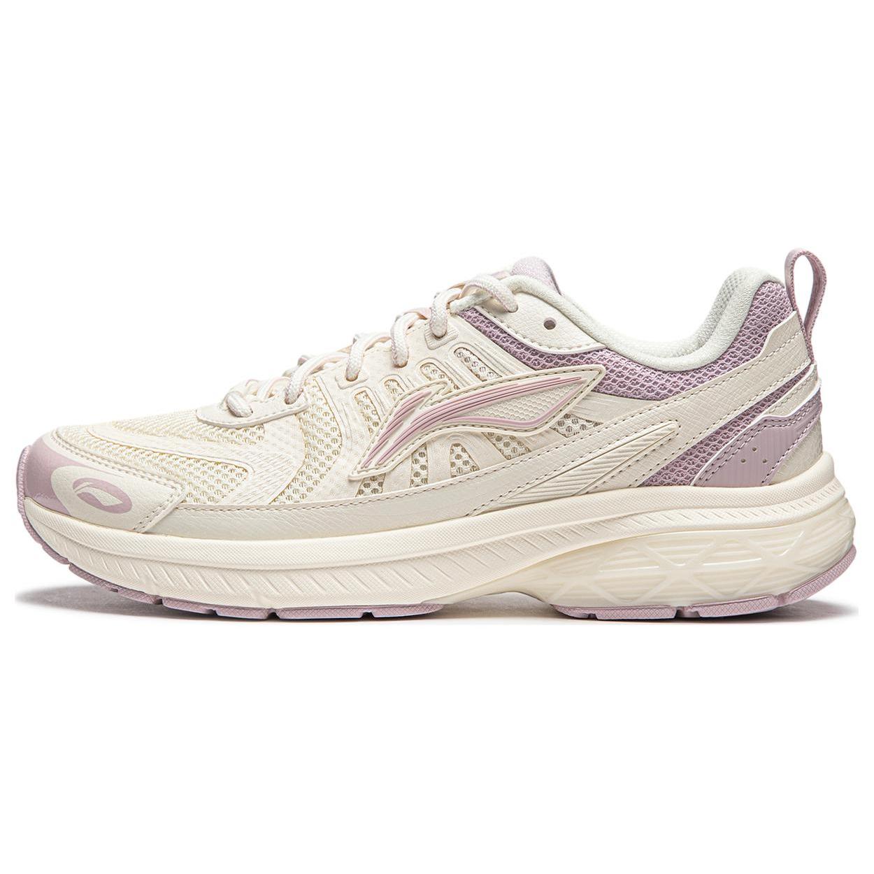 

LiNing Shake 1.0 V3 Cushioning Low Top Casual Running Shoes Women s White Purple 39