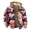 Herenjas met camouflageprint, casual lente- en herfsttrend, capuchonjas met rits