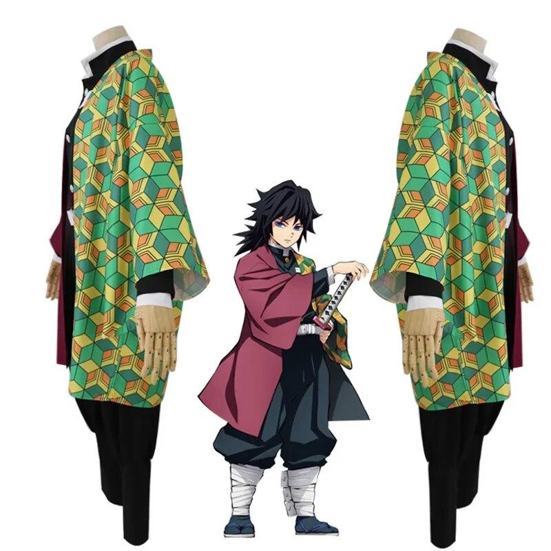 Anime Dämon Slayer Kimetsu Keine Yaiba Tomioka Giyuu Cosplay Kostüm Männer Kimono Uniform Halloween Karneval Party Kostüme
