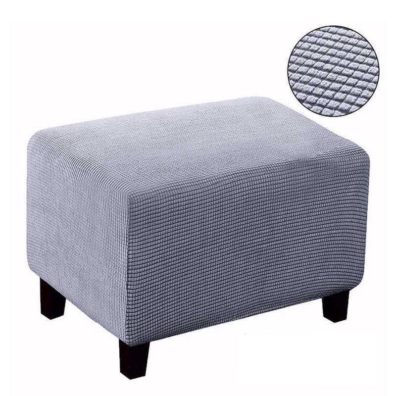 

Чехол Прямоугольный Пуф Чехол Табурет Подставка для ног Подставка для ног Протектор Нескользящий LightGray,S