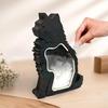 Cat Hair Keepsake Box Wooden Dog Hair Storage Box Pet Fur Case Free Standing Tabletop Decor Pet Memorial Gift for Pet Lovers Family Friends