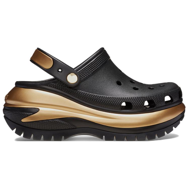 Crocs Moteriktige pustende tresko damesko svart gull 210368-072