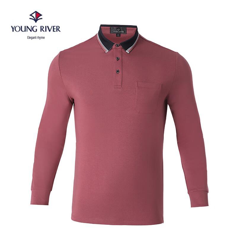 Men s Business Casual Long Sleeve Polo Shirt M