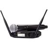 Shure GLX-D24+/SM58 Vocal Wireless System SM58 Wireless Handheld Microphone Tabletop Receiver Han...