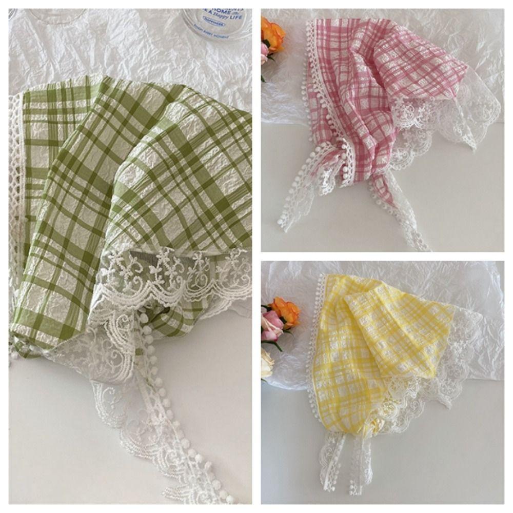 Lattice Triangle Bandana Turban Triangle Scarf Vintage Lace Hair Scarf  Ladies