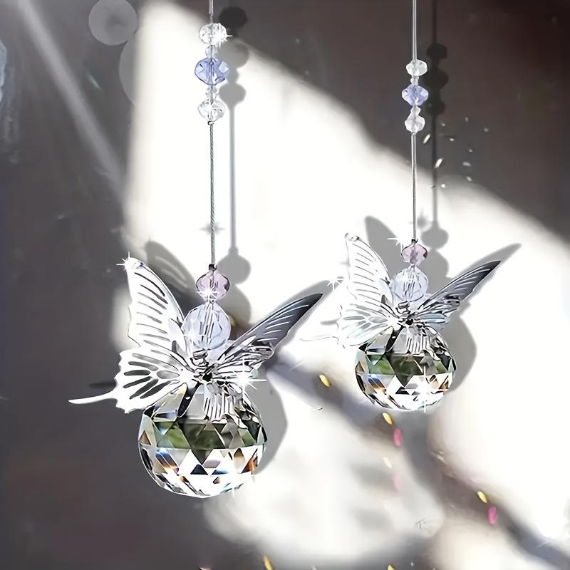A beautiful butterfly crystal sun catcher in a set, perfect as a home decoration for Valentine's Day or birthday gifts