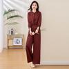 2025 Women's Spring Fashion Set: Stand-Up Collar Jacket & Wide Leg Pants