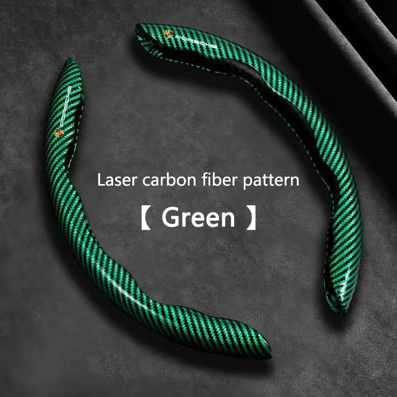 2 ks Kryt volantu z uhlíkových vláken pro auto Ochranný kryt pro Porsche Panamera Cayenne Taycan 911 718 Macan Carrera-GT 928 944