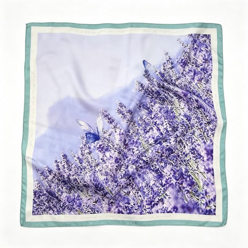 70x70cm Nylon Square Scarf Women Vintage Print Lightweight Accessory Office Casual Hair Styling