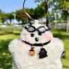Plush Rabbit Bear Pine Charm Keychains Cute Pendant Y2K Car Keyring Backpack Decoration Fashion Jewelry for Women Girls