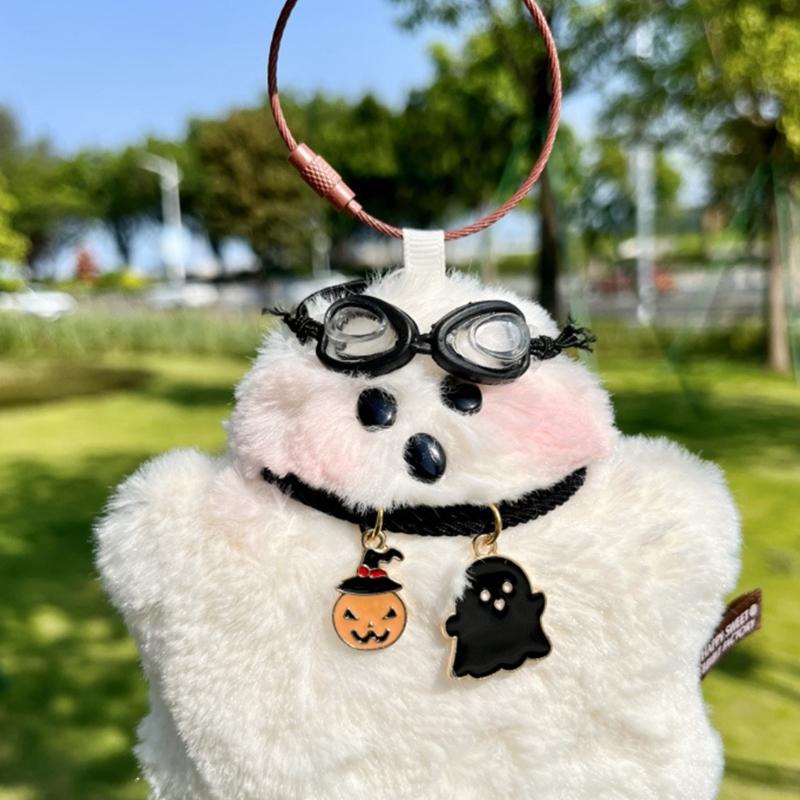 Plush Rabbit Bear Pine Charm Keychains Cute Pendant Y2K Car Keyring Backpack Decoration Fashion Jewelry for Women Girls