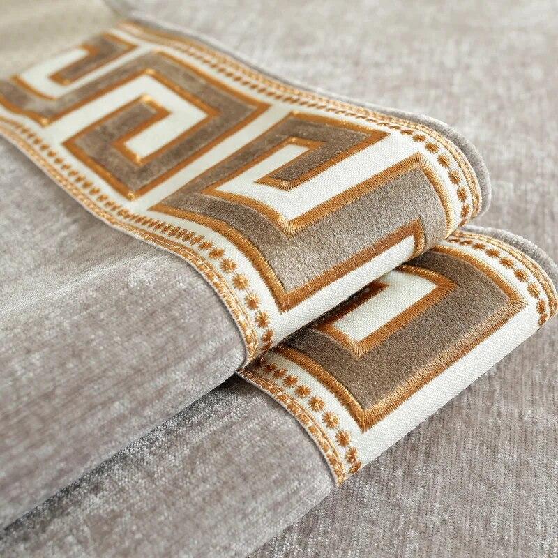 New Arrival Red Luxury Chenille Sofa Cover Towel Solid Color Thicken Fashion High Grade Sectional Sofa Covers for Living Room