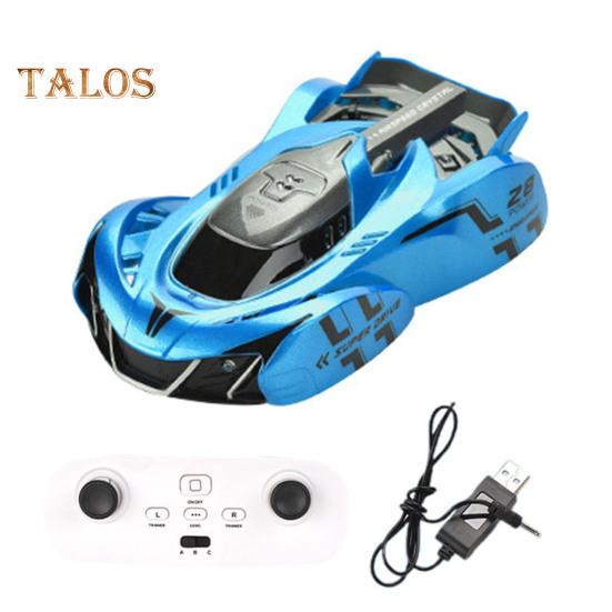 

Программируемая детская машина с дистанционным управлением со светодиодной подсветкой 2,4 ГГц, автомобиль для скалолазания на стене, вращающийся на 360 градусов, гоночная игрушка для малышей синий