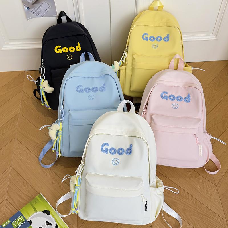 Schoolbag New Casual Student School Bag Women's ins Niche Simple Large Capacity Versatile Alphabet Junior High School Student Backpack