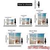 Set Of 2 Flat Printing Curtains Without Rod Starfish Bliss Chic Digital Printed Versatile Fabric Decorations Curtain Polyester